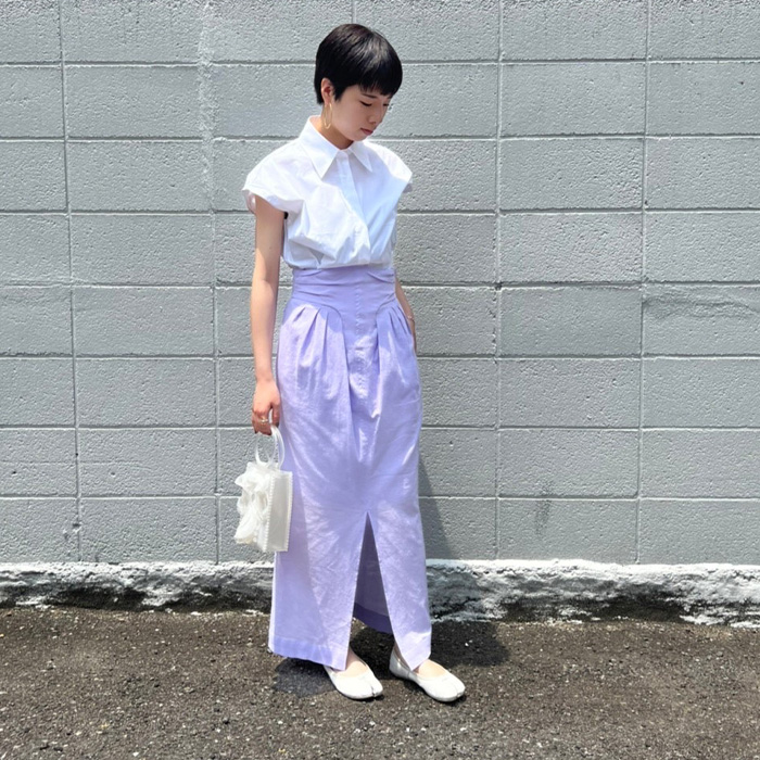 最大80％オフ！ Mame CREPE HOLE HIGH WAISTED SKIRT スカート ロング